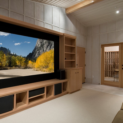 built in home theater screen